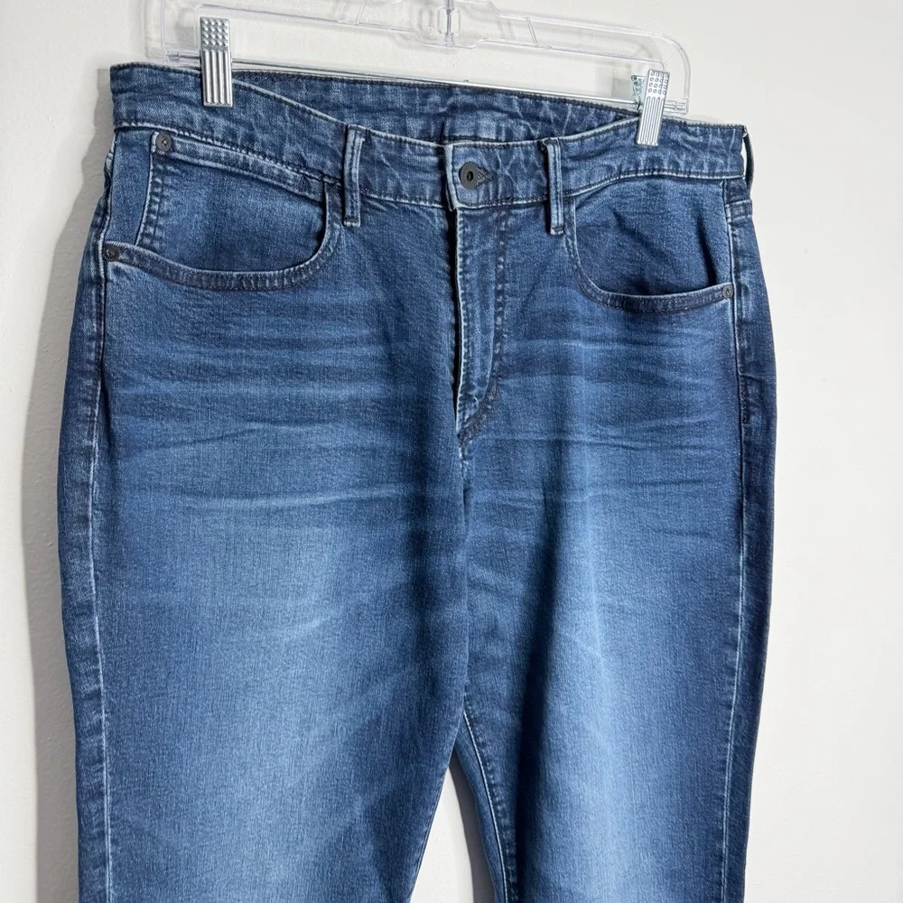 Bonobos Men’s Athletic Fit‎ Jeans Medium Wash Whiskering 33 x 32 Preppy Stretch